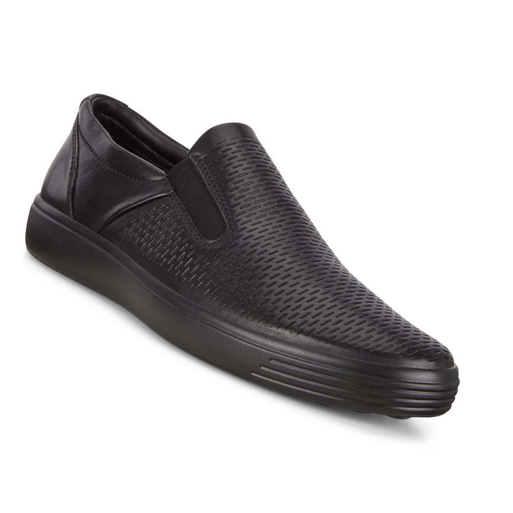 Ecco Soft 7 Slip-on Joggesko Herre Svarte | NO 635WNB